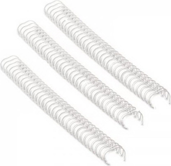 Металлическая пружина для переплета Starbind A4 12.7 мм, 3:1, 100 шт (белый)