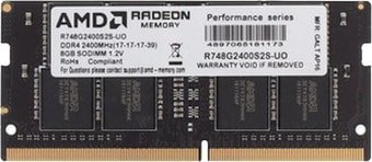 Оперативная память AMD Radeon R7 Performance 8GB DDR4 SODIMM PC4-19200 R748G2400S2S-UO