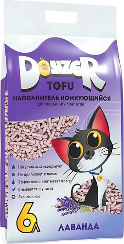 Наполнитель для туалета Doyzer Tofu лаванда 6 л