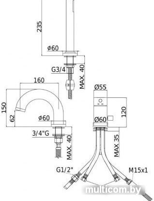 Смеситель Paffoni Light LIG047NO