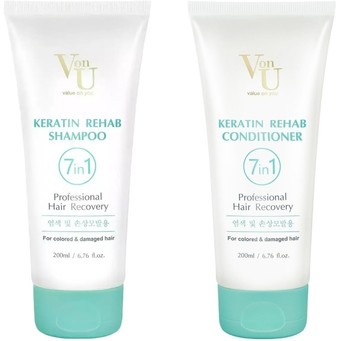 Кондиционер Von-U Keratin Rehab шампунь 200 мл + кондиционер 200 мл