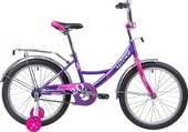 Детский велосипед Novatrack Vector 20 (фиолетовый/розовый, 2019)