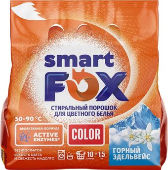 Стиральный порошок Smart FOX Color Горный эдельвейс 190 001 (1.5 кг)