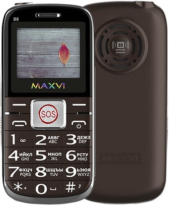 Мобильный телефон Maxvi B8 (коричневый)