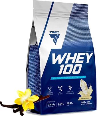 Протеин Trec Nutrition Whey 100 (900 г, ваниль)
