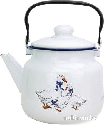 Чайник без свистка Эмаль Гуси 01-2713н/4М