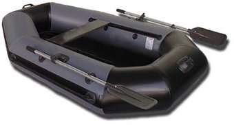 Гребная лодка Vivax К220 с ковриком-сланью (без киля, серый/черный)