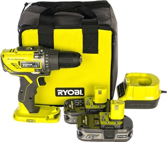 Дрель-шуруповерт Ryobi R18DD3-225S 5133003349 (с 2-мя АКБ 2.5 Ah, сумка)