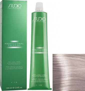 Крем-краска для волос Kapous Professional Studio с женьшенем и рисовыми прот. S 10.02 перламутровый блонд