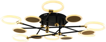 Припотолочная люстра Escada 10247/12LED (черный/золото)