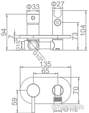 Смеситель Ledeme L5398-5