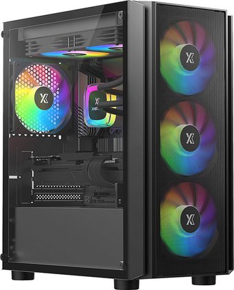 Корпус XASTRA A402M 4FRGB (черный)