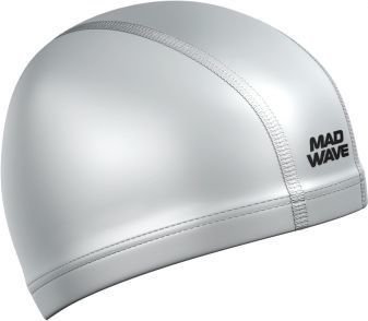 Шапочка для плавания Mad Wave PU Coated (серый)