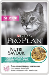 Корм для кошек Pro Plan Delicate с океанической рыбой 0.085 кг