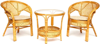 Набор садовой мебели TetChair Pelangi (стол/2 кресла, без подушек, honey)