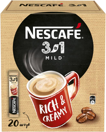 Кофе Nescafe 3 в 1 мягкий растворимый 16 г
