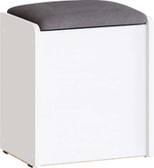 Банкетка Трия Бостон (белый ясень/велюр серый)