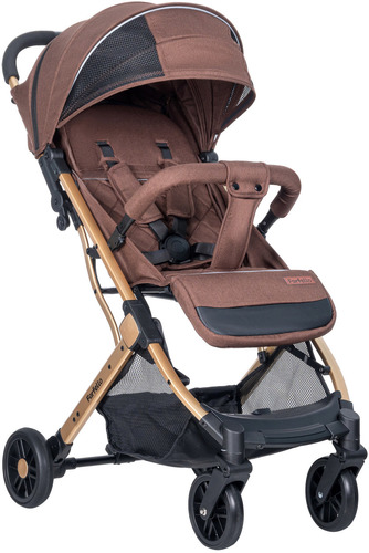 Коляска прогулочная «книга» Farfello Comfy Go (шоколад/золотистый)
