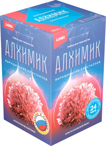 Набор для опытов Lori Кристаллический ежик. Красный кристалл Вкр-012