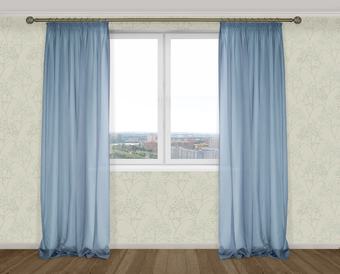 Комплект гардин Delfa Voile СТШ/Д-050 Voile/404 2x2.5 м (лунная тень, 2 шт)