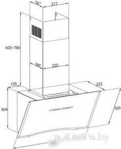 Кухонная вытяжка ZorG Polo 1080 60 S-GS (черный)