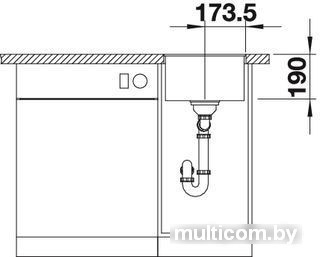 Кухонная мойка Blanco Subline 320-F (антрацит)