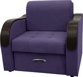 Кресло Сириус Лидер-1 ППУ 105x110 (Eva 31 велюр фиолетовый)
