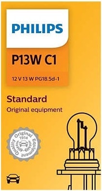 Галогенная лампа Philips P13W Standard 1шт