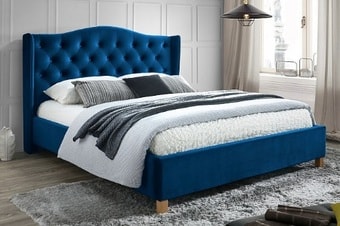 Кровать Signal Aspen Velvet 160x200 (темно-синий)