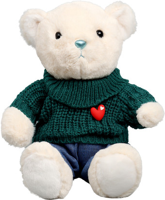 Классическая игрушка Milo Toys Little Friend Мишка в зеленом свитере 9905637