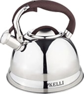 Чайник со свистком KELLI KL-4502 (коричневый)