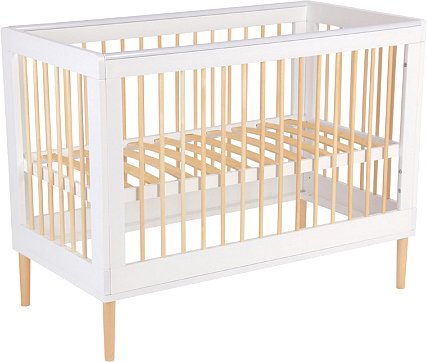 Классическая детская кроватка Polini Kids Simple 360 (белый/натуральный)
