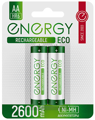 Аккумулятор Energy Eco NIMH-2600-HR6/2B АА 104989