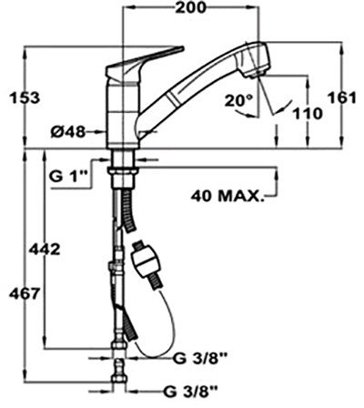 Смеситель TEKA MTP 978 TG (топаз)