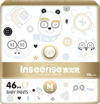 Подгузники Inseense Супертонкие V6 M 6-11 кг Ins46gold (46 шт)