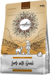 Сухой корм для собак Craftia Natura для щенков средних и крупных пород с ягненком и перепелкой (640г)