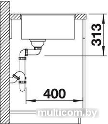 Кухонная мойка Blanco Subline 320-F (антрацит)