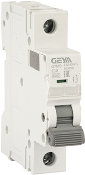 Выключатель автоматический GEYA GYM9 1P 10А C 6кА GYM91P10C