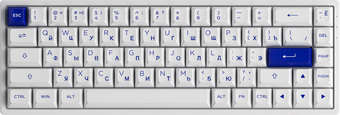 Клавиатура Akko 3068B Plus White & Blue (Akko CS Jelly Purple)