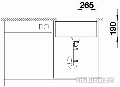 Кухонная мойка Blanco Subline 500-U 525995 (черный)
