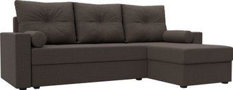 Угловой диван Лига диванов Верона Лайт правый 125976 (рогожка амур коричневый)