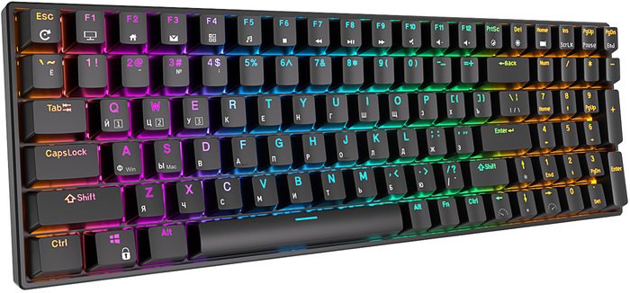 Клавиатура Royal Kludge RK100 RGB (черный, RK Red)