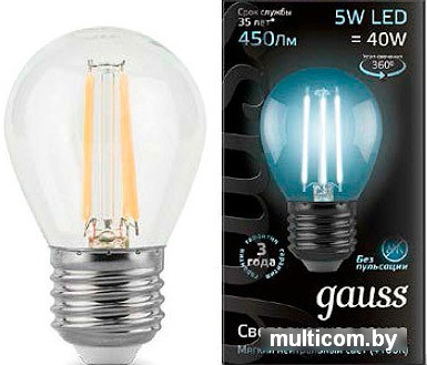 Светодиодная лампа Gauss E27 5Вт 4100К [105802205]