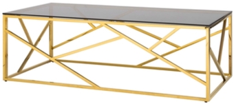 Журнальный столик Stool Group Арт Деко 120x60 ECT-015-TG-SK (стекло Smoke/сталь золото)