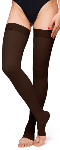 Чулки компрессионные Польза 4001 выше колена 1 кл.к. (р.4 (L), рост1, черный)