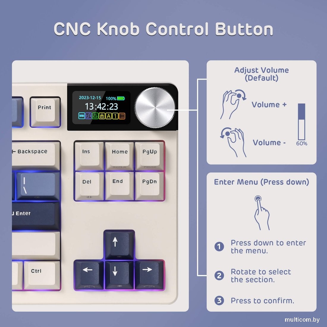 Клавиатура Royal Kludge S85 Horizon Blue (RK Cloud)