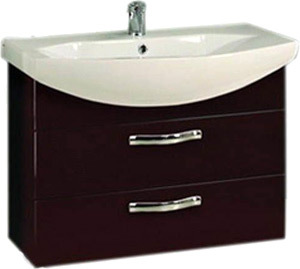 Акватон Тумба Ария 80 М с умывальником Смайл 80 (коричневый)