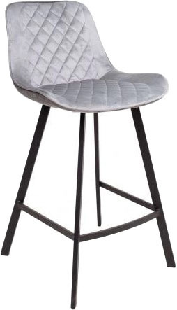 Стул AksHome Leros (светло-серый велюр HLR-20/черный)