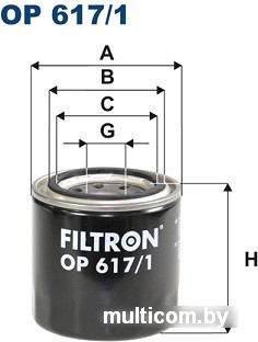 Масляный фильтр Filtron OP 617/1