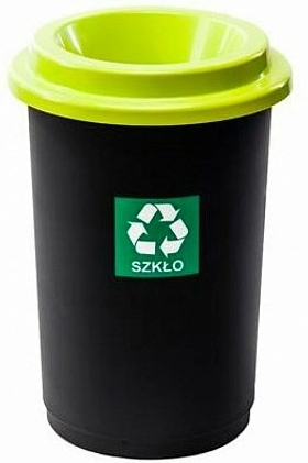 Мусорное ведро Plafor Eco Bin 50 л (черный/зеленый)